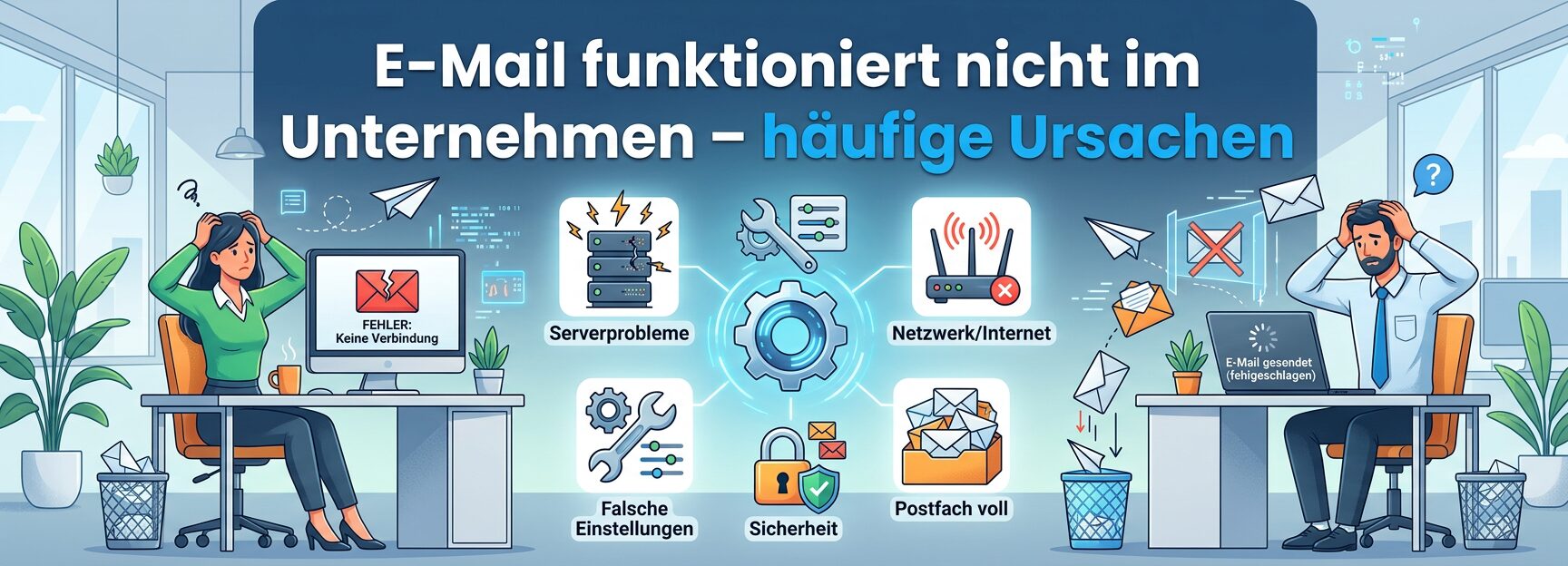 E-Mail funktioniert nicht im Unternehmen – häufige Ursachen
