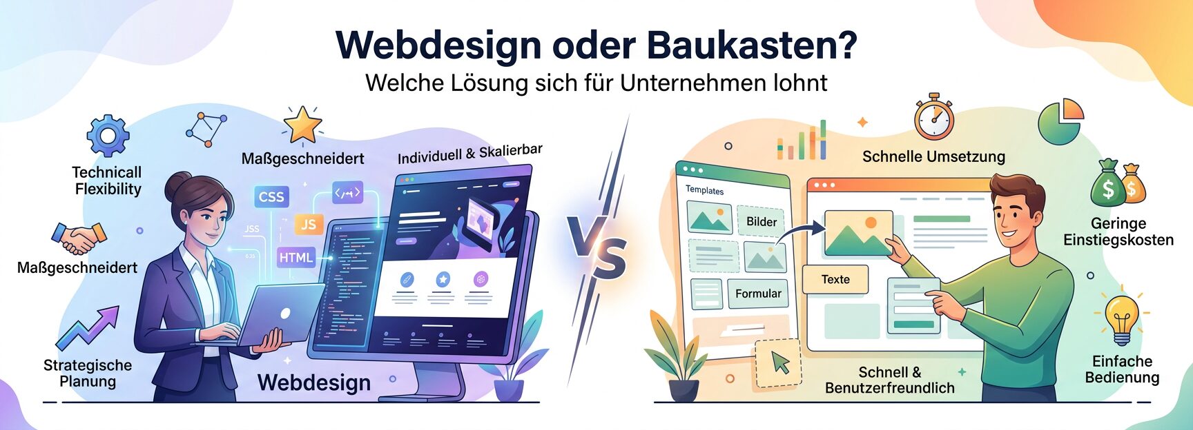Webdesign oder Baukasten Welche Lösung sich für Unternehmen lohnt