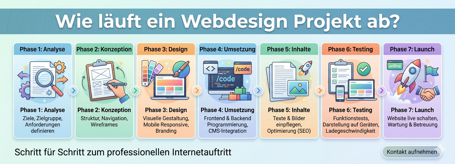 Wie läuft ein Webdesign Projekt ab